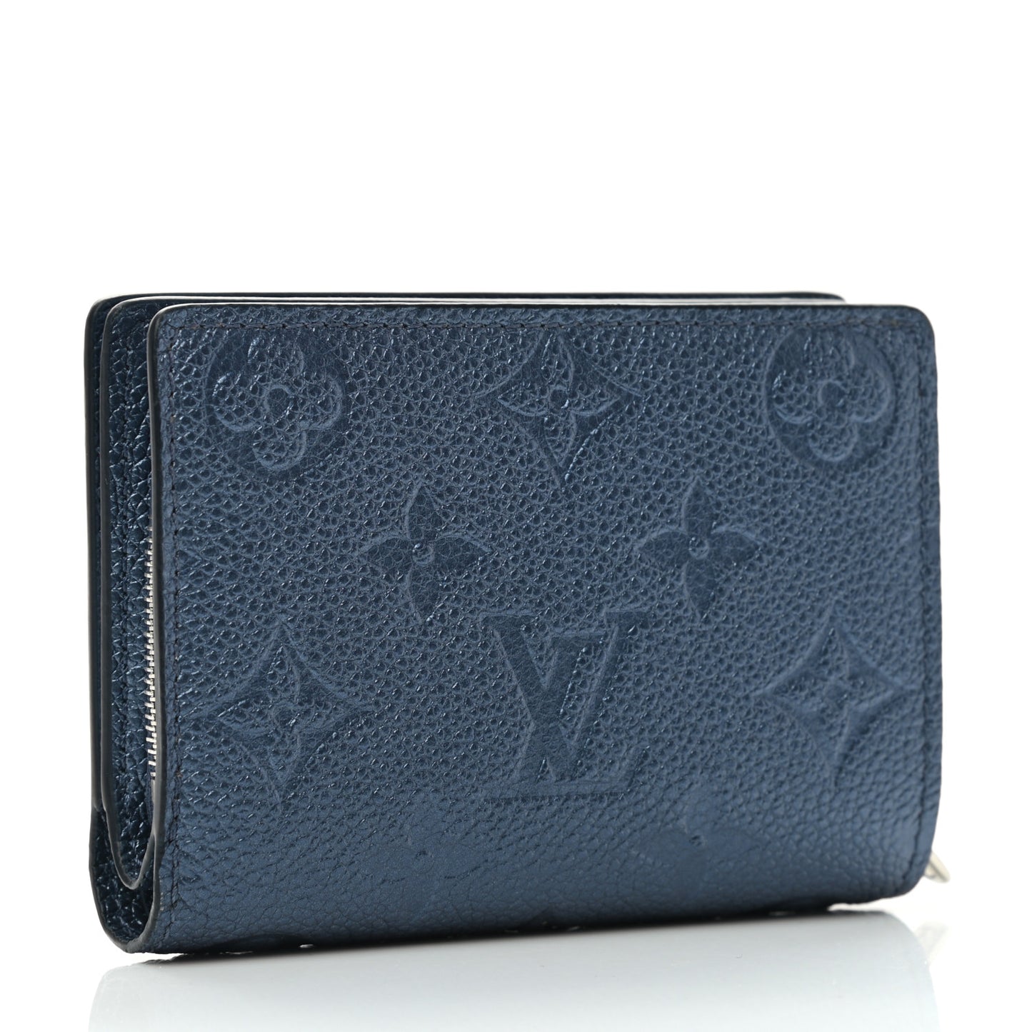 Metallic Empreinte Clea Wallet Navy Nacre