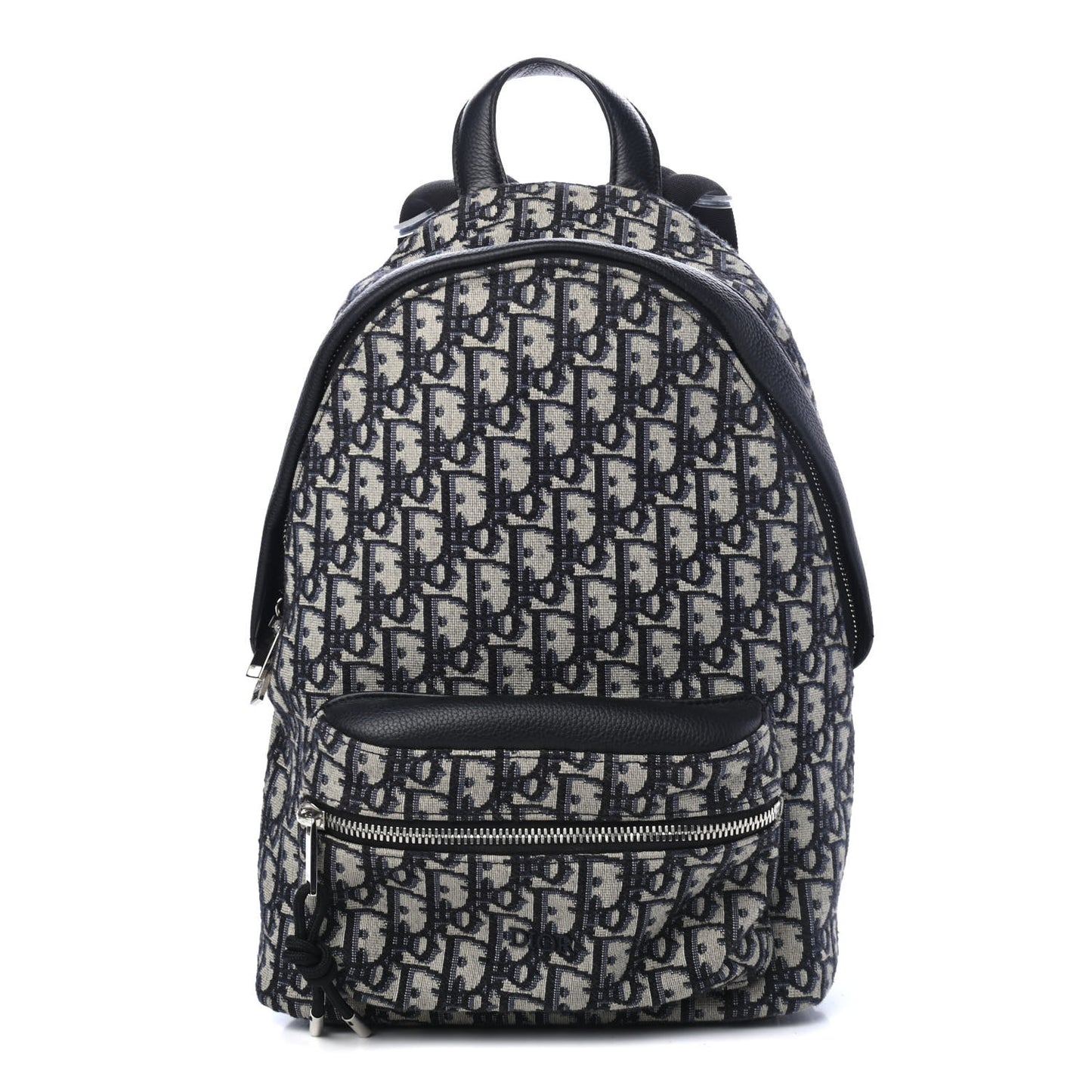 Oblique Calfskin Rider Backpack Beige Black