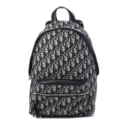 Christian Dior Oblique Calfskin Rider Backpack Beige Black 1 of 4