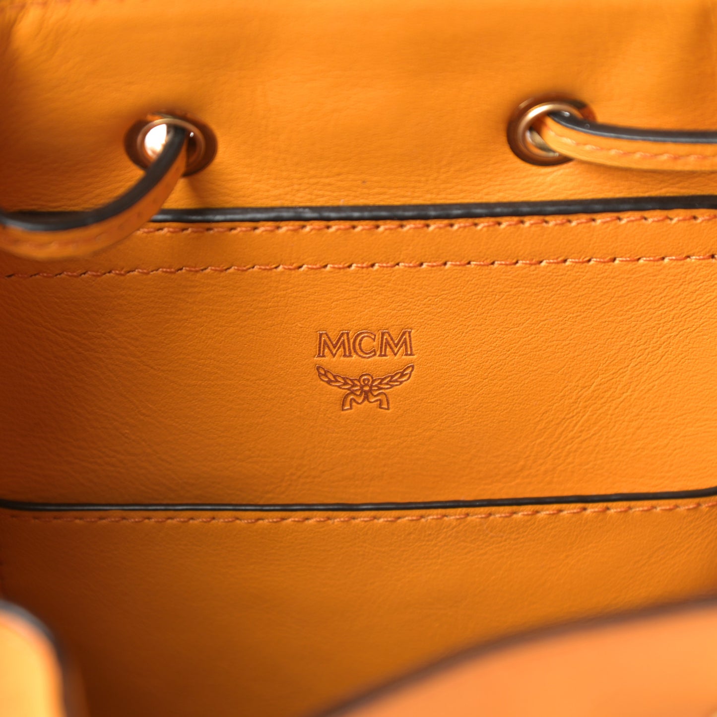 Coated Canvas Monogram Studded Mini Claudia Backpack Orange