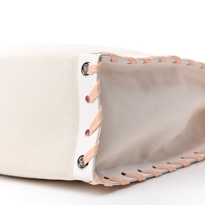 Christian Louboutin Braided Canvas Small Cabalace Shopper Tote Beige 7 of 10