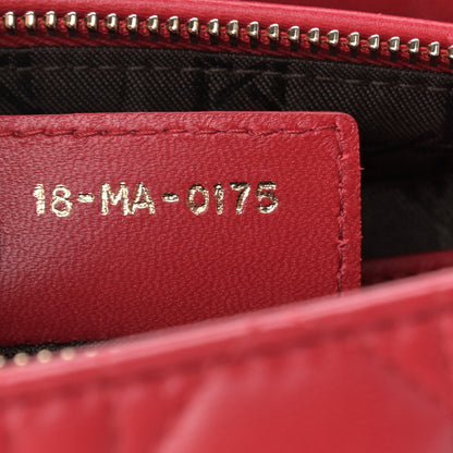 Christian Dior Lambskin Cannage Medium Lady Dior Red 7 of 10