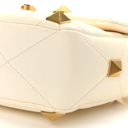 Valentino Garavani Nappa Large Roman Stud Shoulder Bag Ivory 9 of 9