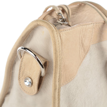 Balenciaga Pony Hair Swarovski Crystal City Bianco 12 of 14