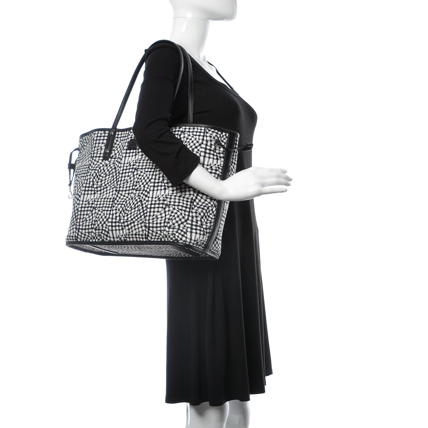 Visetos Medium Reversible Shopper Tote Black