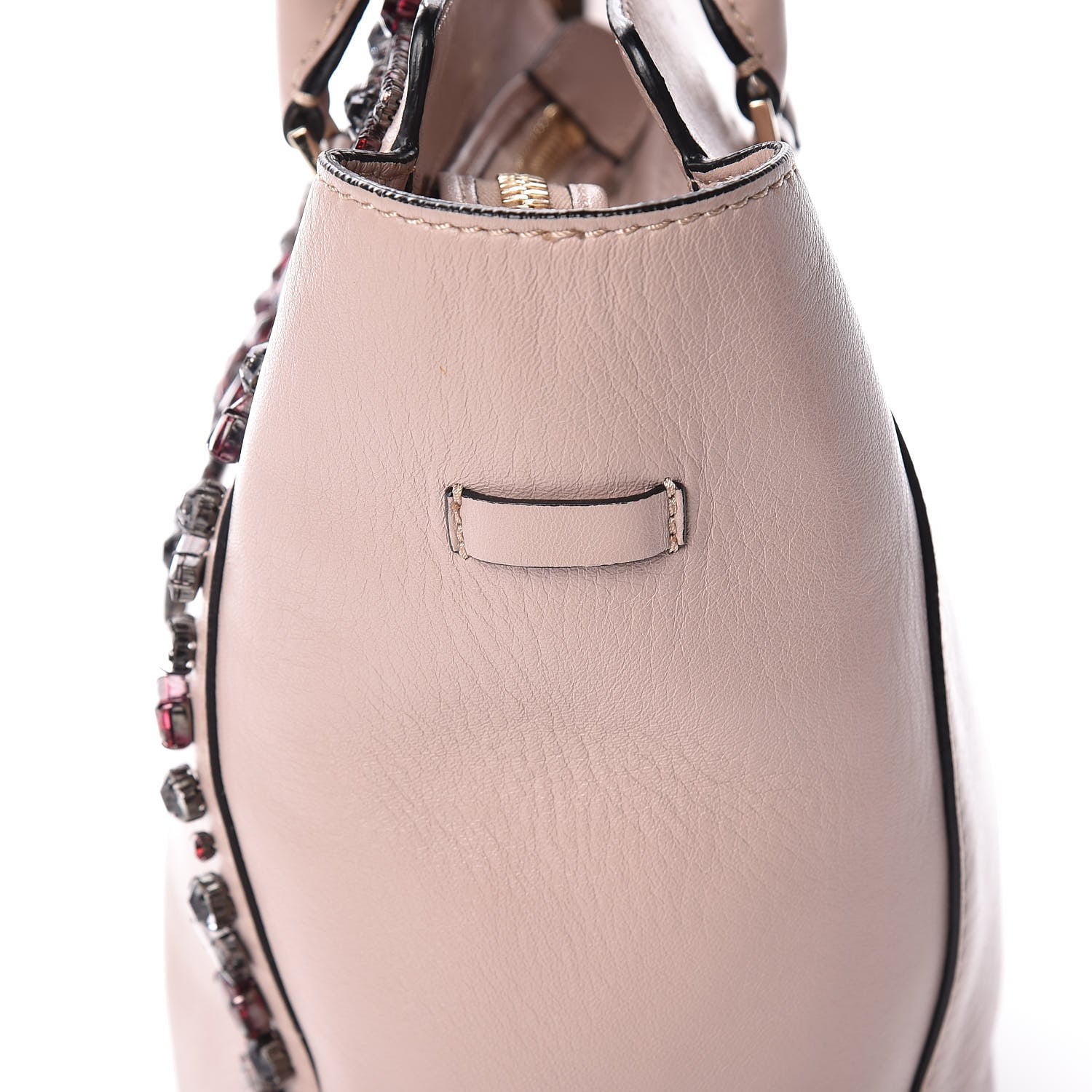 Valentino Garavani Nappa Crystal B Diamond Tote Light Pink 10 of 17