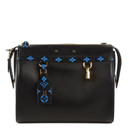 Louis Vuitton Smooth Calfskin Colored Monogram Speedy Amazon MM Blue Black 1 of 7