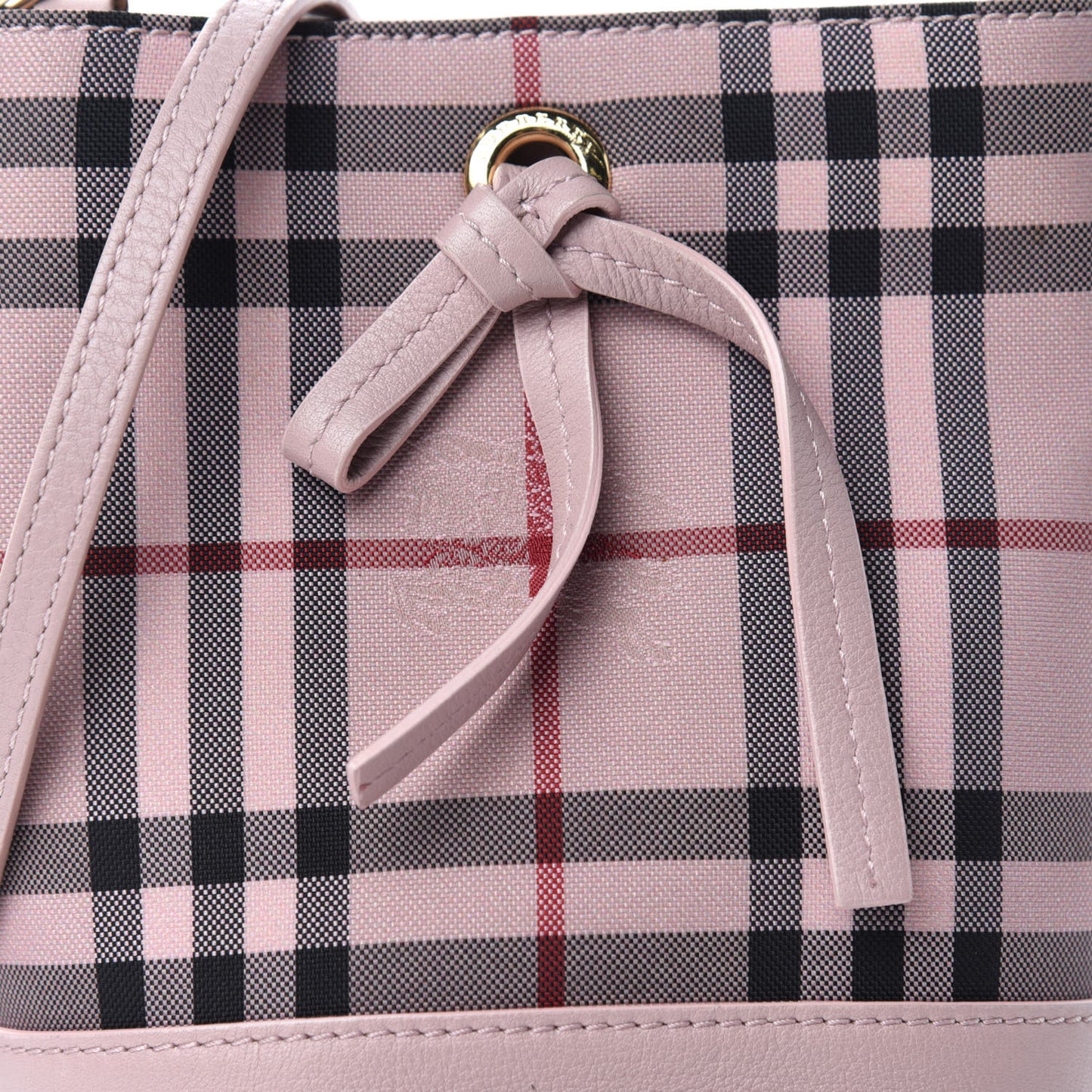 Overdyed Canvas Horseferry Check Baby Bucket Bag Pale Orchid