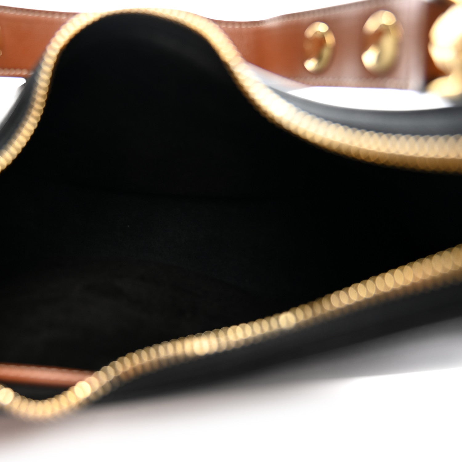 Celine Smooth Calfskin Medium Strap Ava Shoulder Bag Black Tan 5 of 12