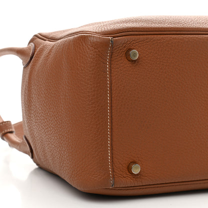 Hermes Taurillon Clemence Verso Lindy 30 Gold Rouge Tomate 8 of 9