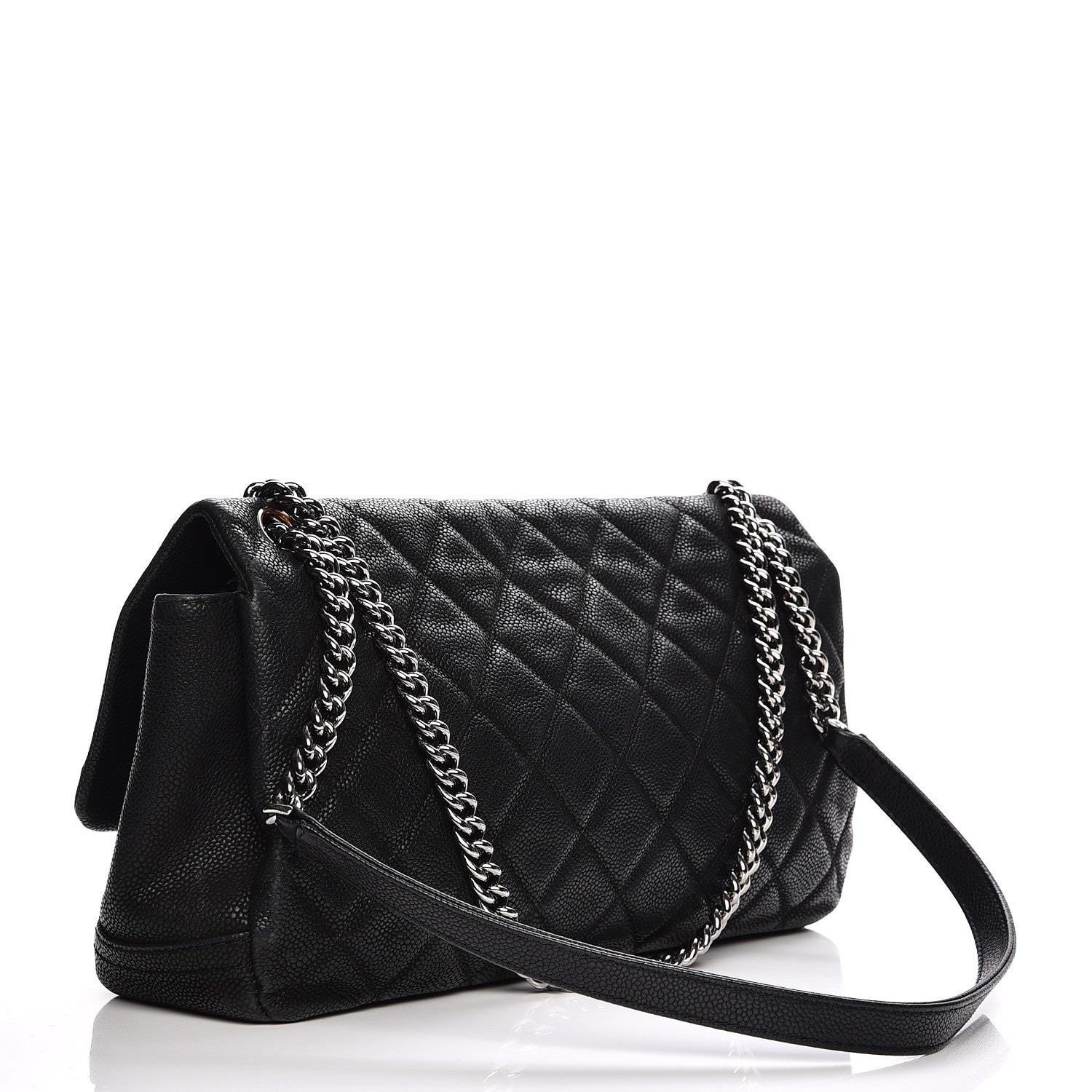 Chanel Iridescent Caviar Quilted Medium Lady Pearly Flap Black 4 of 13