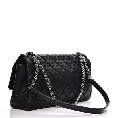 Chanel Iridescent Caviar Quilted Medium Lady Pearly Flap Black 4 of 13