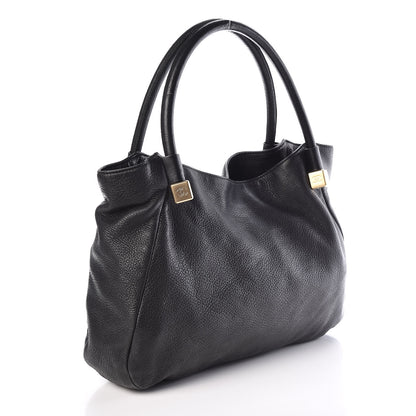 Chanel Grained Calfskin Shoulder Bag Black 3 of 9