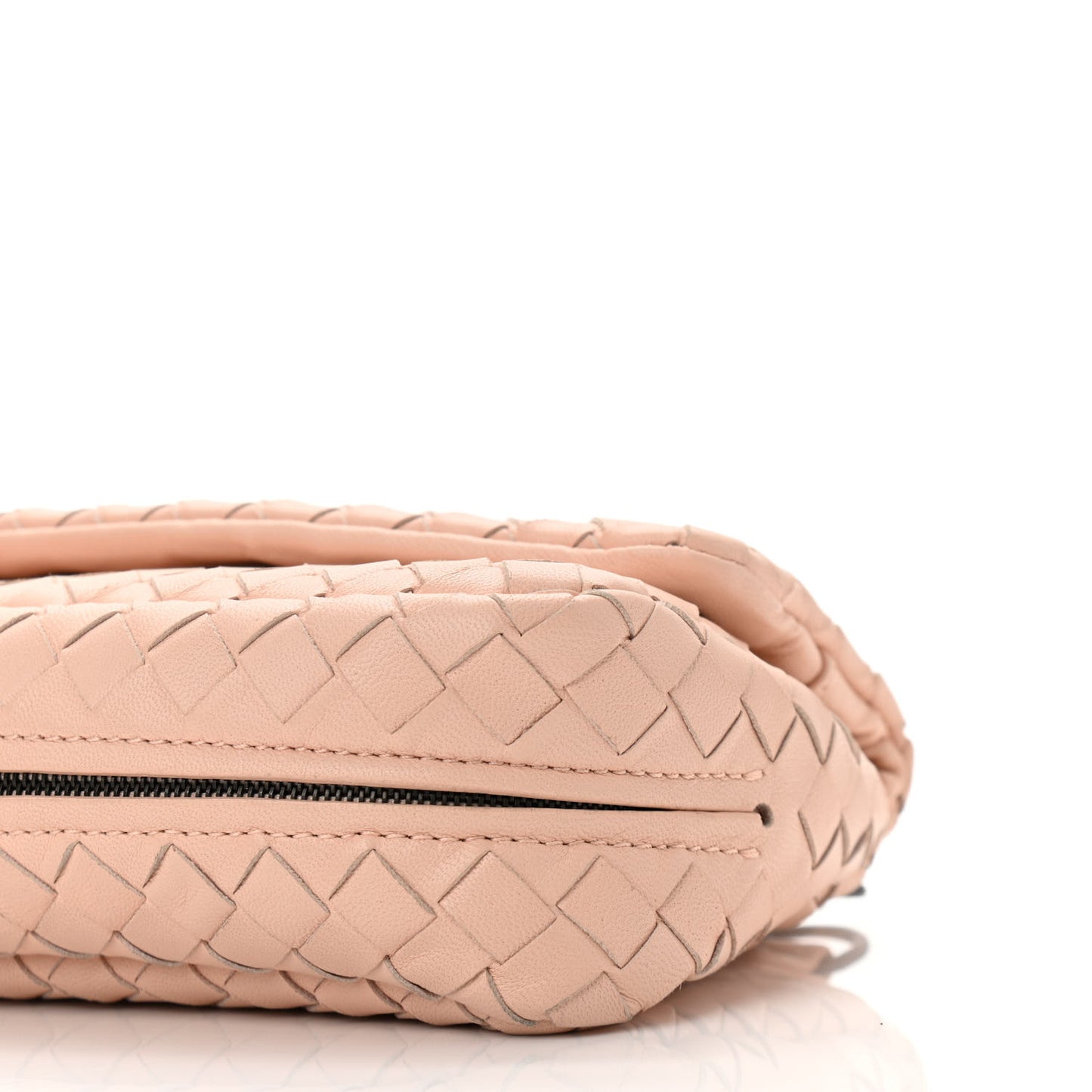 Nappa Intrecciato Mini Chain Messenger Flamingo