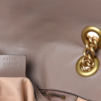 Gucci Calfskin Matelasse Medium GG Marmont Shoulder Bag Porcelain Rose 10 of 11