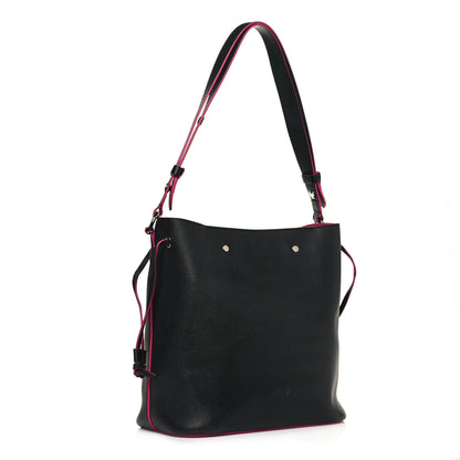 Louis Vuitton Calfskin Lockme Bucket Black 3 of 14