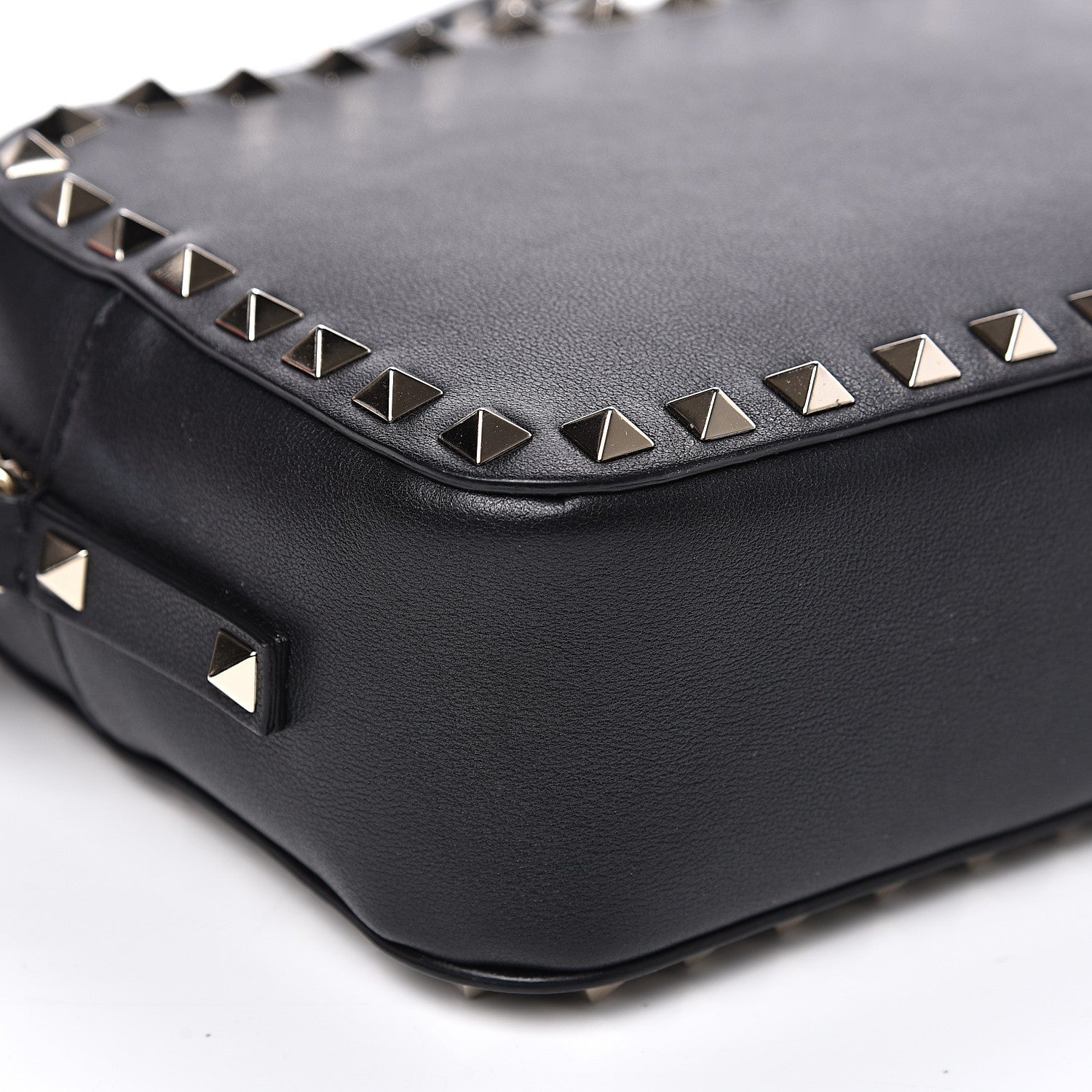 Valentino Garavani Calfskin Rockstud Camera Crossbody Bag Black 7 of 11