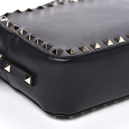 Valentino Garavani Calfskin Rockstud Camera Crossbody Bag Black 7 of 11