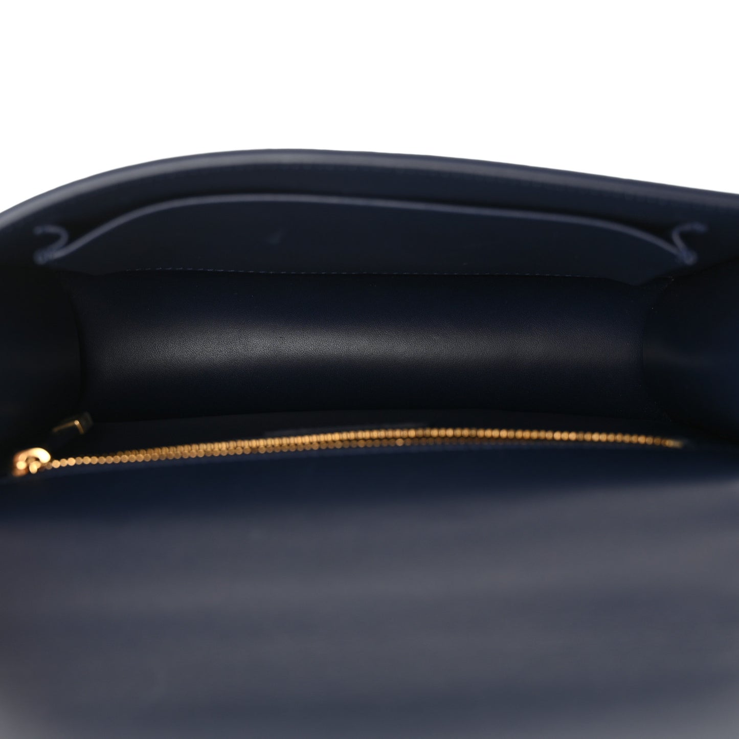 Shiny Crinkled Lambskin 30 Montaigne Flap Bag Indigo