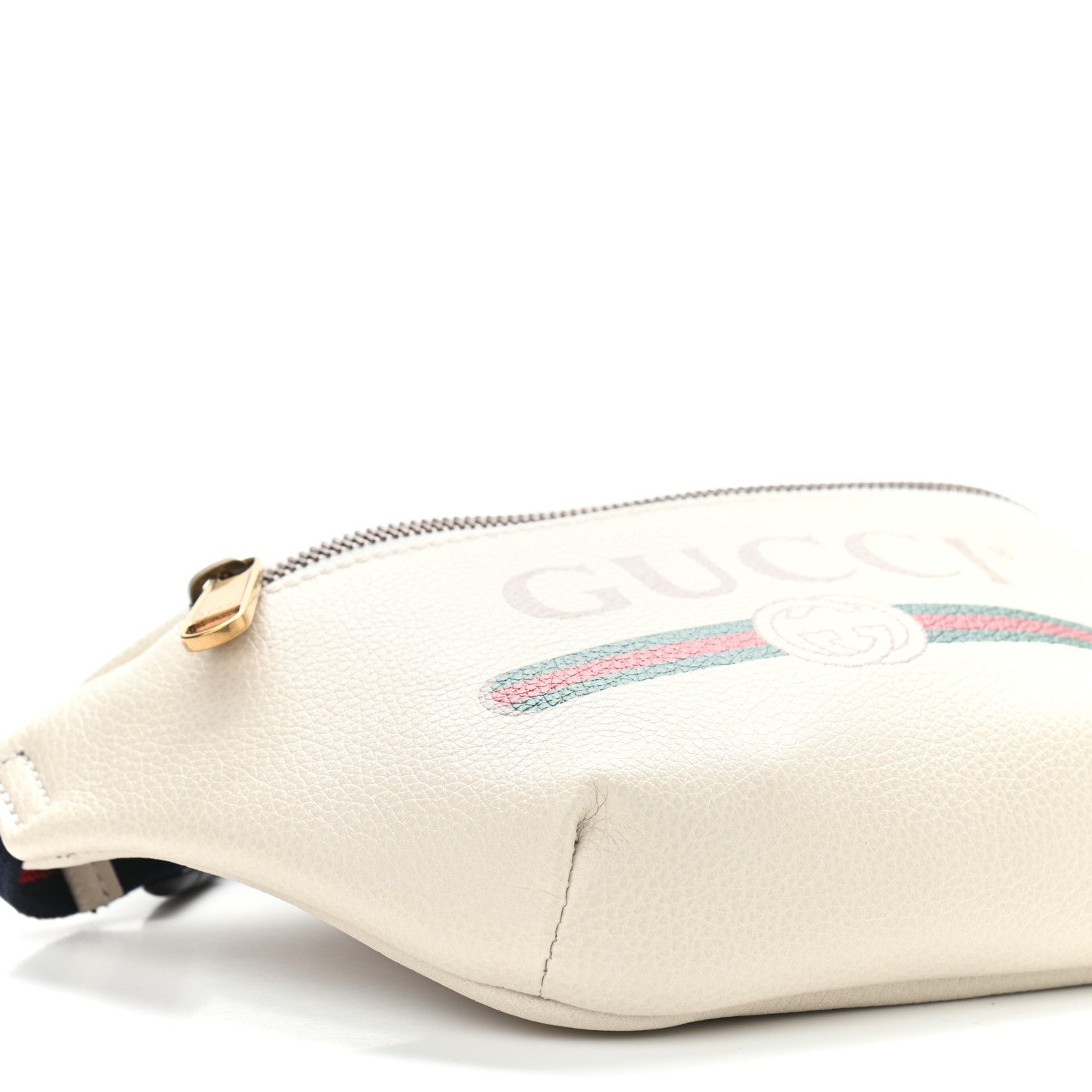 Gucci Grained Calfskin Small Logo Belt Bag White 8 of 9