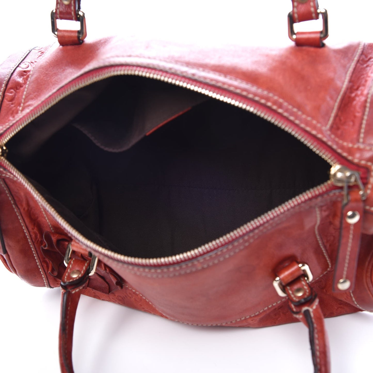 Guccissima Trophy Satchel Red