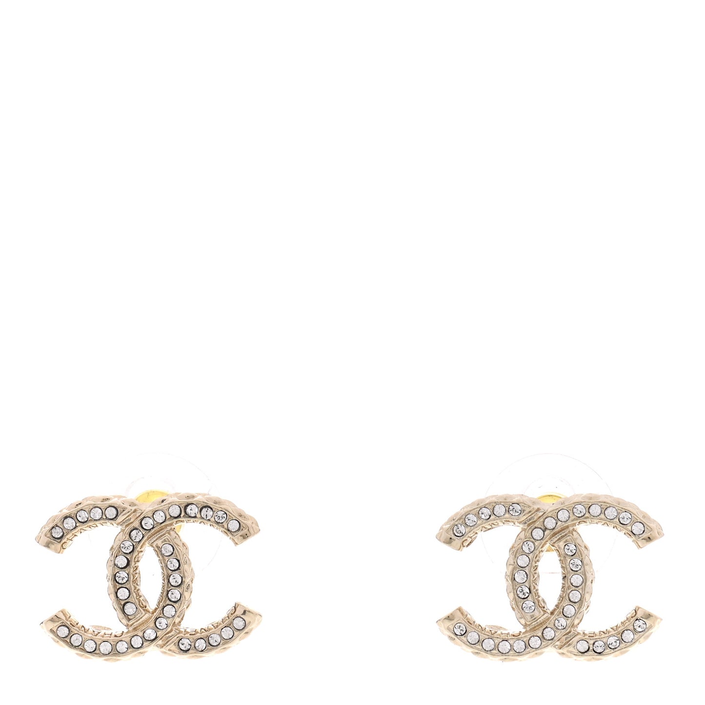 Crystal CC Earrings Gold