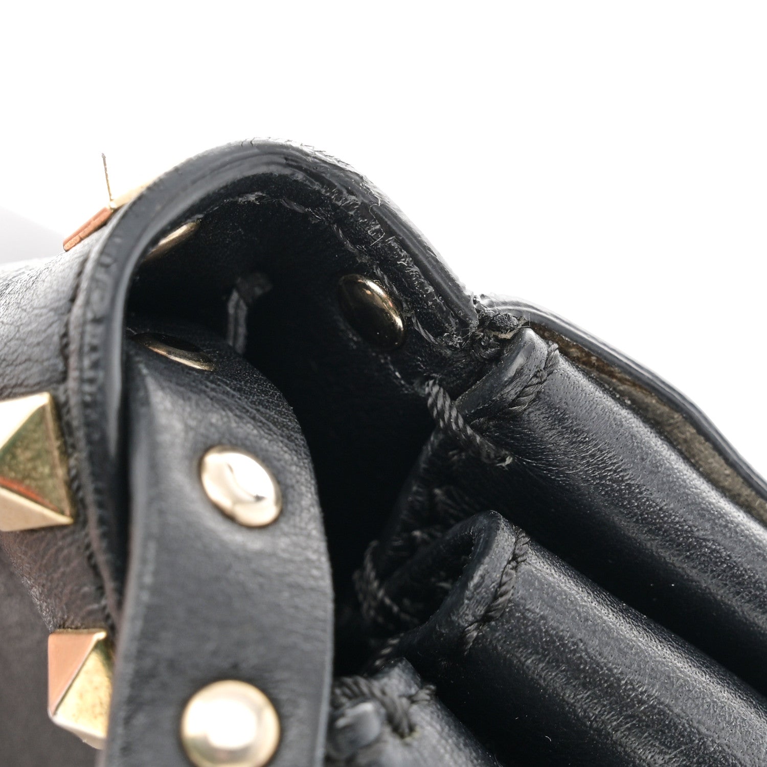 Valentino Garavani Vitello Mini Rockstud Flap Saddle Crossbody Bag Black 13 of 13