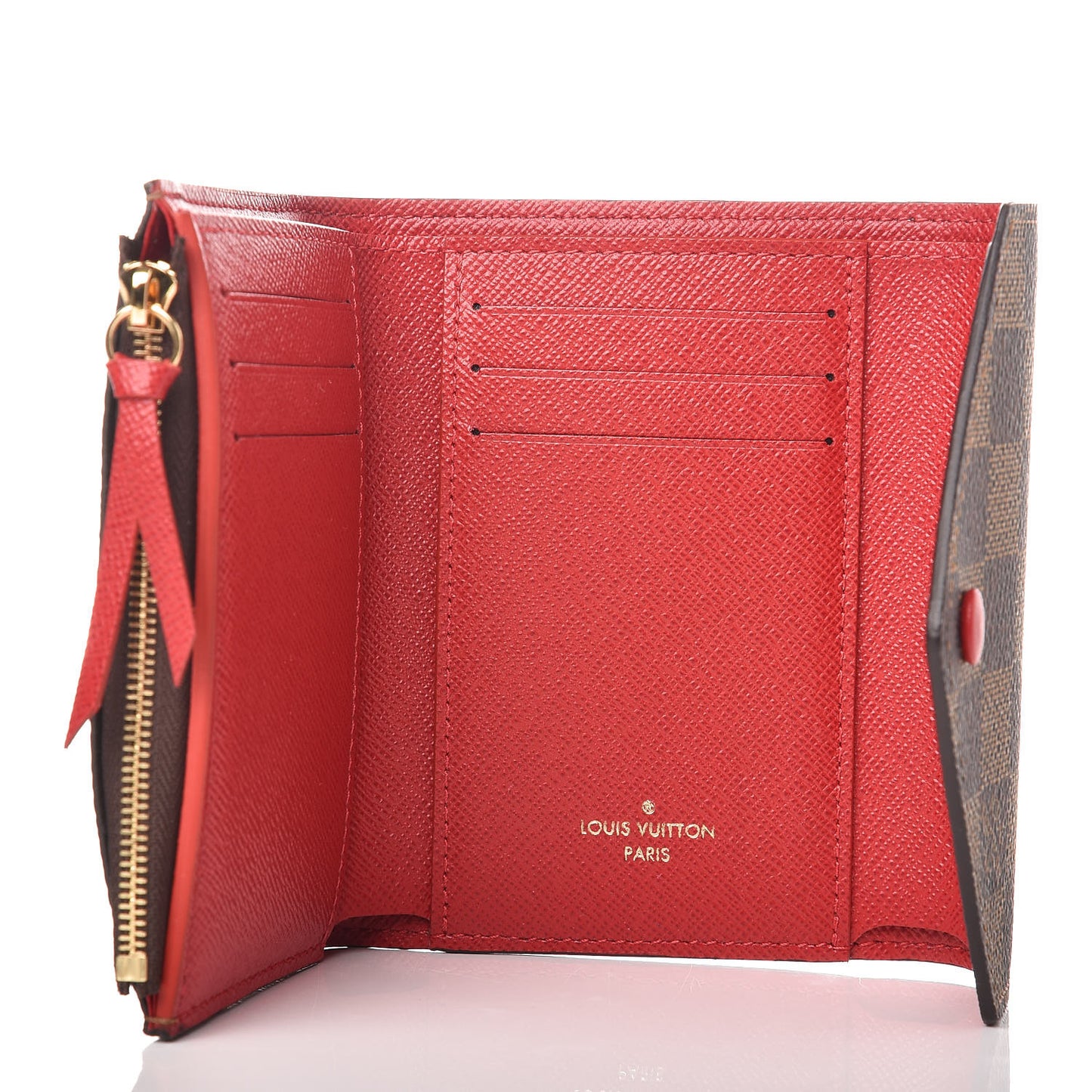 Damier Ebene Victorine Wallet Red