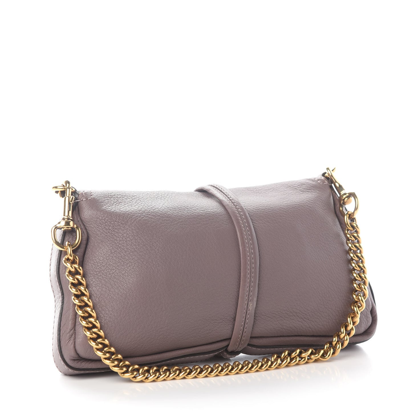 Calfskin Bamboo Croisette Evening Bag Mauve