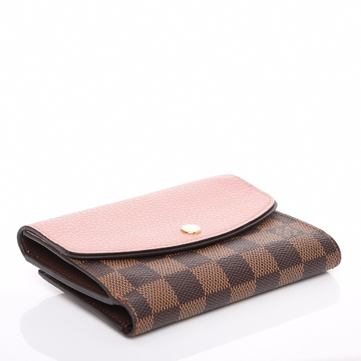 Louis Vuitton Damier Ebene Normandy Compact Wallet Rose Ballerine 4 of 7