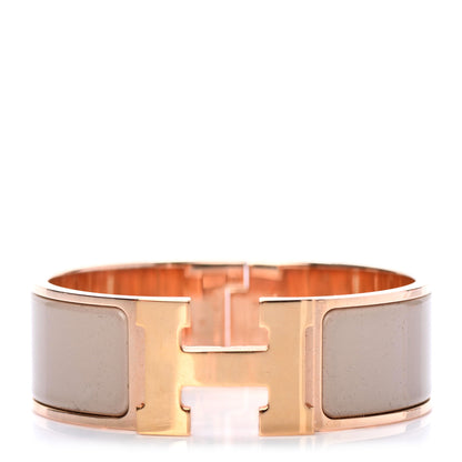 Hermes Enamel Wide Clic Clac H Bracelet PM Marron Glace 1 of 4