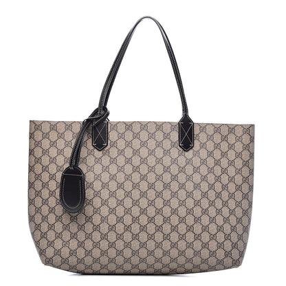 Gucci Calfskin GG Supreme Monogram Medium Reversible Tote Black 1 of 16