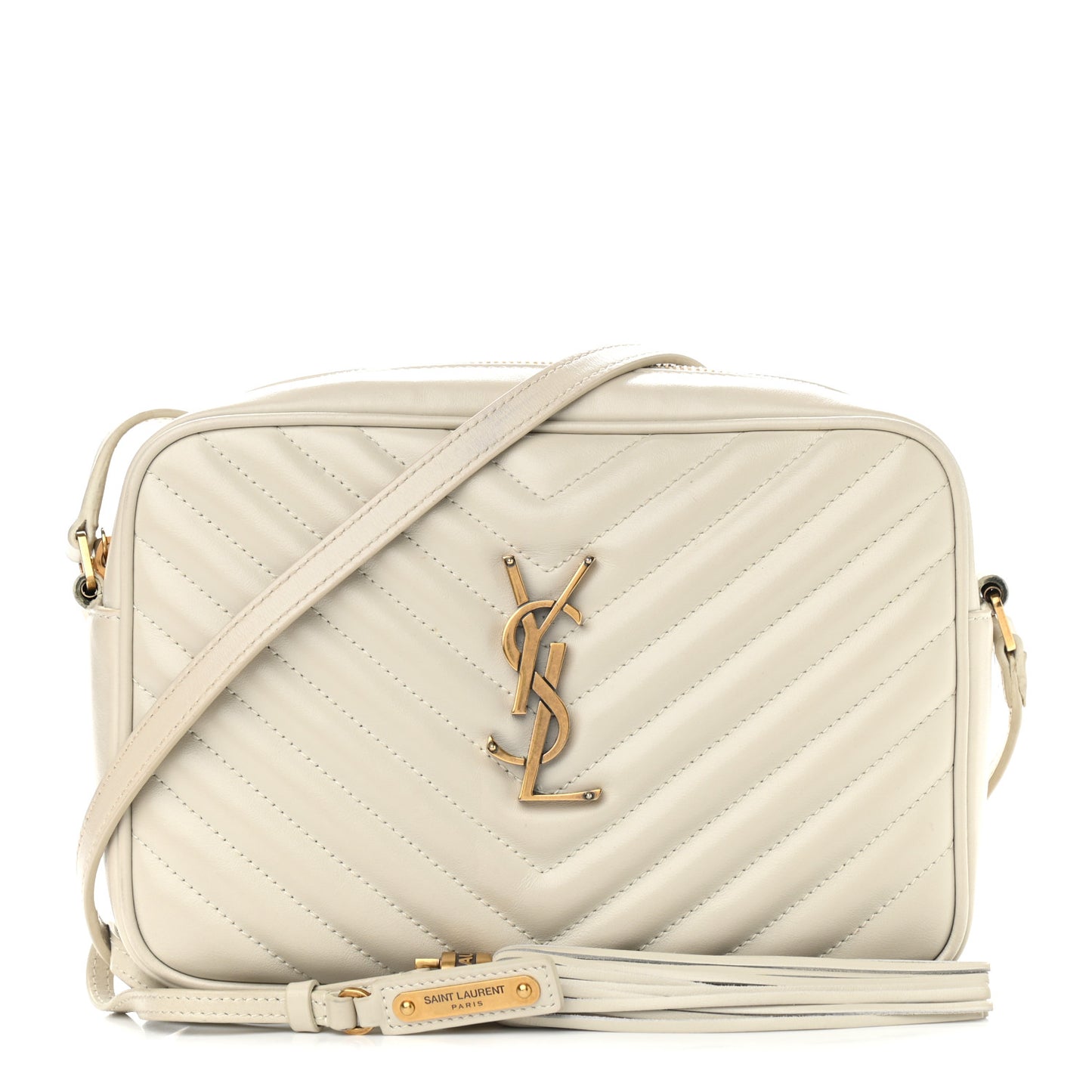 Calfskin Matelasse Monogram Lou Camera Bag Crema Soft