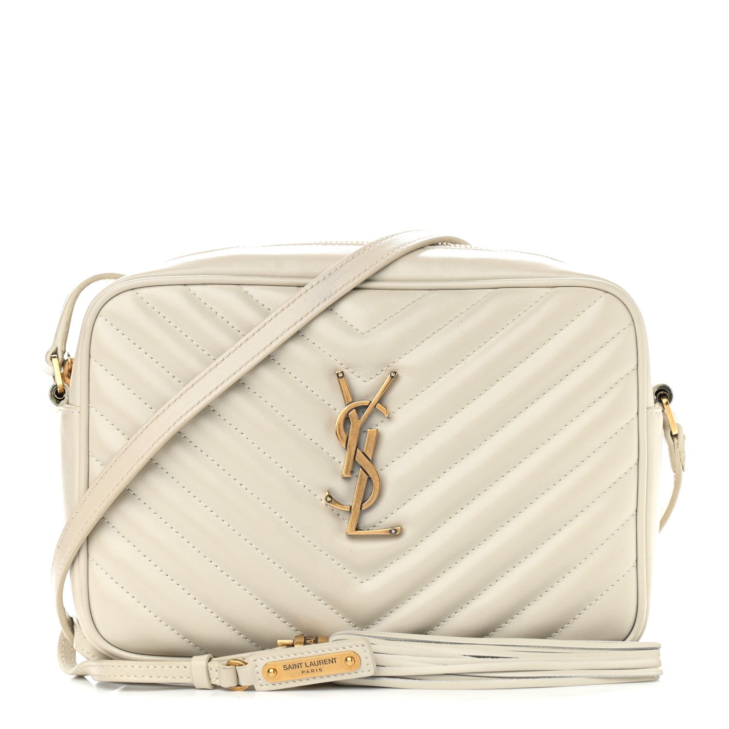 Saint Laurent Calfskin Matelasse Monogram Lou Camera Bag Crema Soft 1 of 12