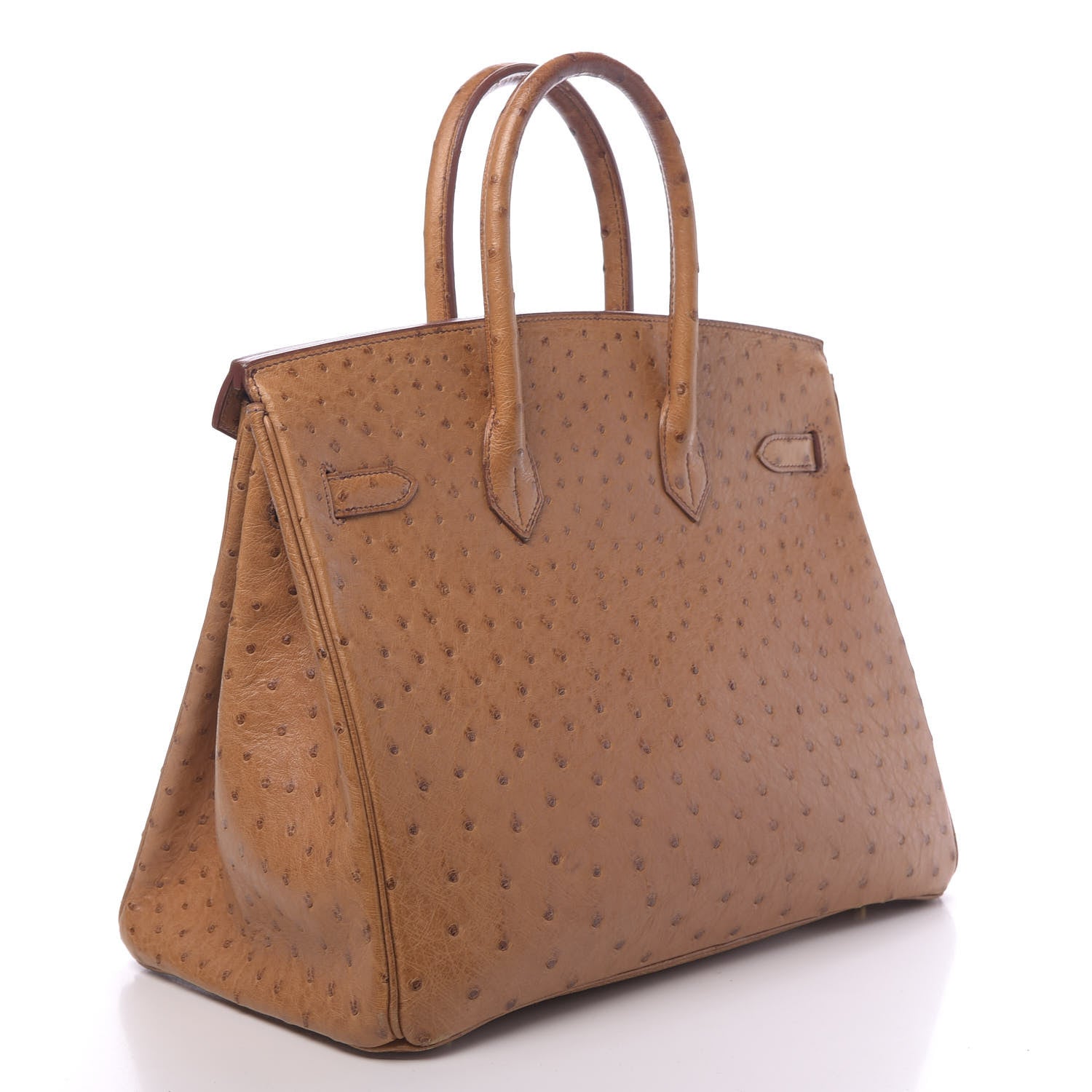 Hermes Ostrich Birkin 35 Gold 2 of 25