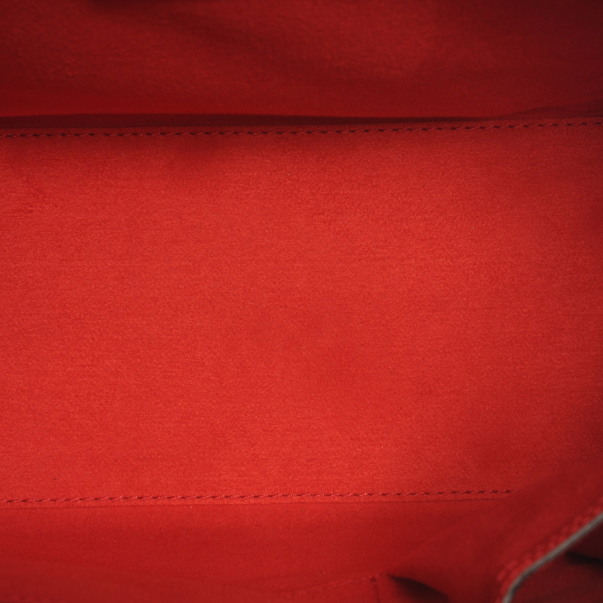 Celine Drummed Leather Micro Luggage Coquelicot 6 of 8