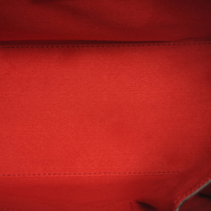 Celine Drummed Leather Micro Luggage Coquelicot 6 of 8