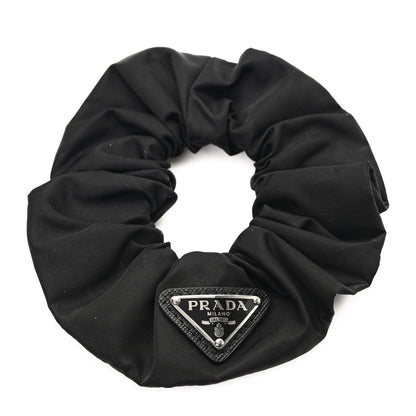Prada Re-Nylon Metal Logo Scrunchie Black 1 of 4