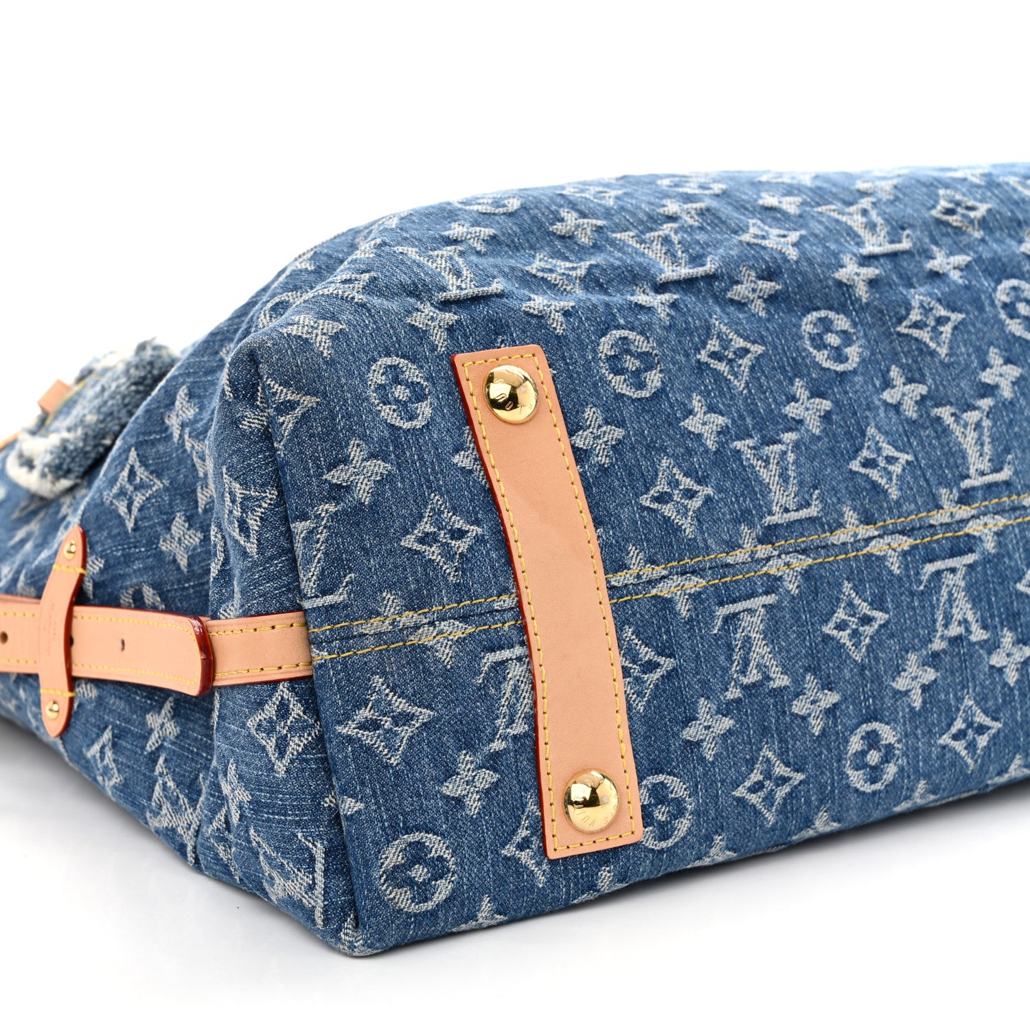 Louis Vuitton Monogram Denim CarryAll MM Blue 11 of 12