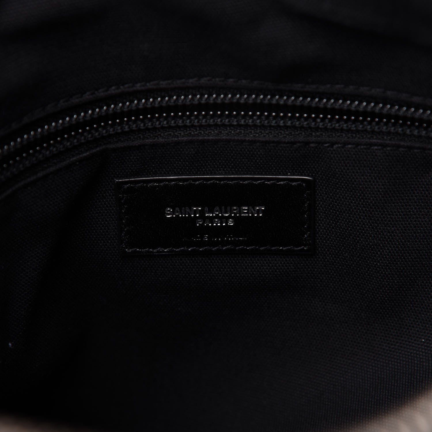 Saint Laurent Canvas Calfskin Belted Flat Messenger Bag Black 8 of 10