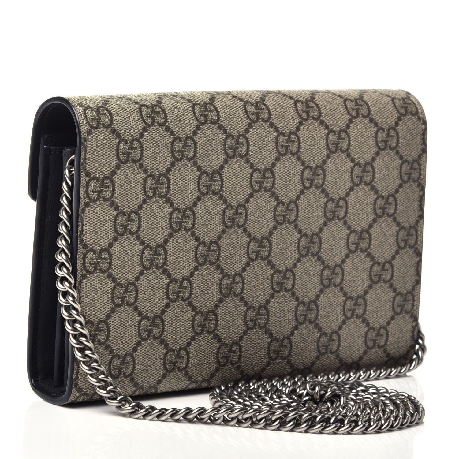 Gucci GG Supreme Monogram Mini Dionysus Chain Wallet Beige Black 3 of 9