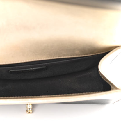 Chanel Metallic Goatskin Calfskin Medium Boy Flap Gold Black 5 of 16