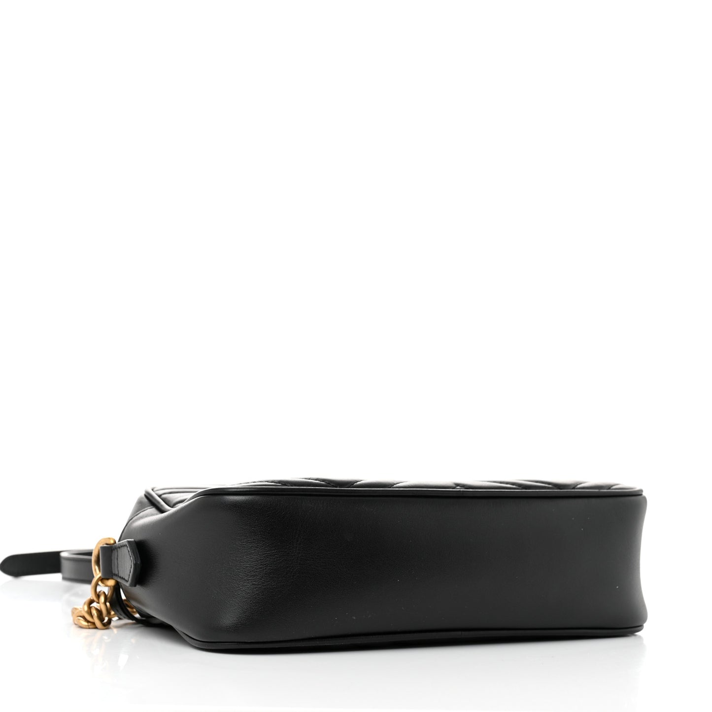 Calfskin Matelasse Small GG Marmont Chain Shoulder Bag Black