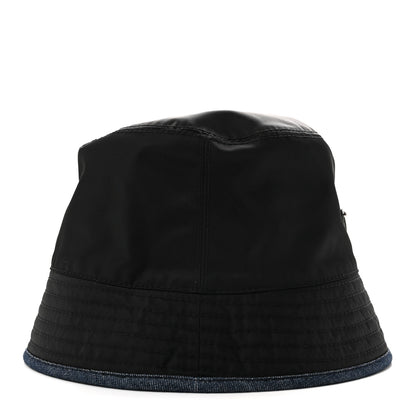 Prada Denim Re-Nylon Reversible M Bucket Hat Blue Black 9 of 11