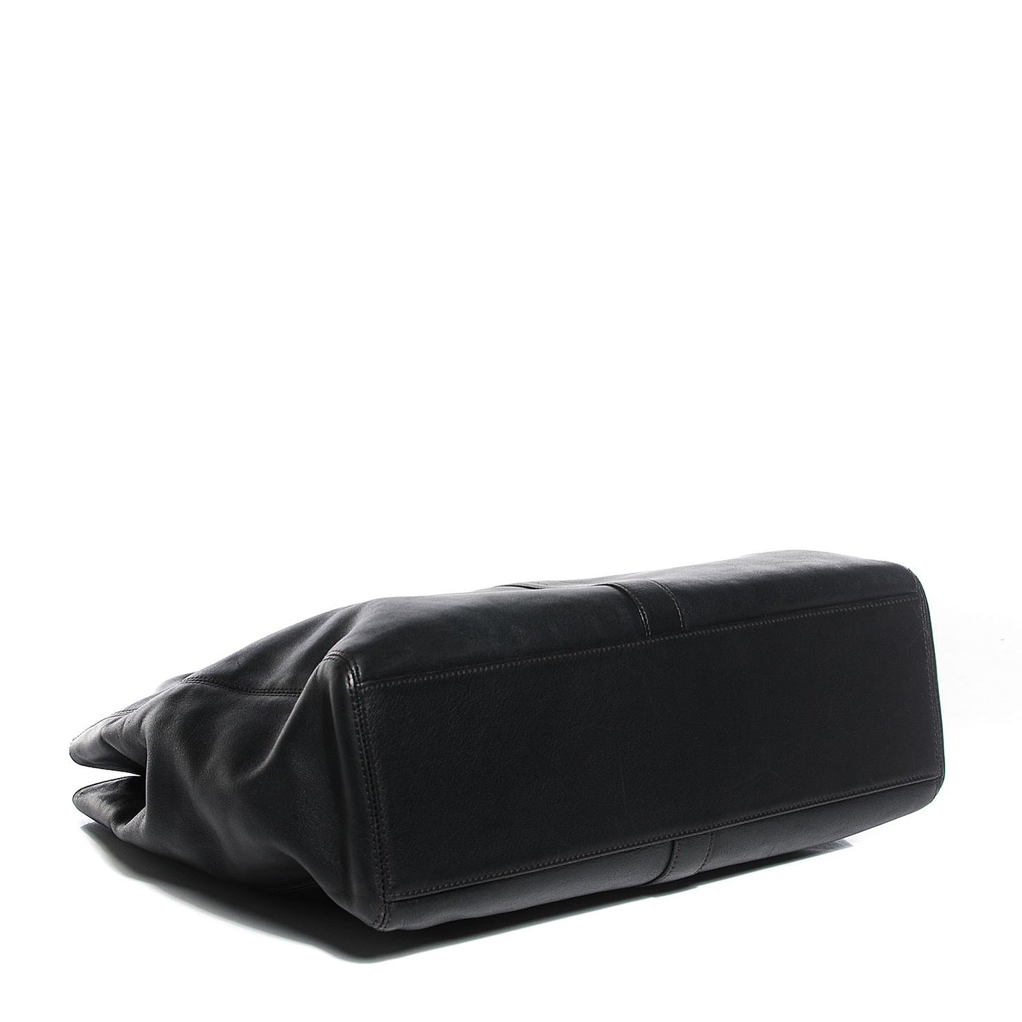 Calfskin Large Shopping Tote Black