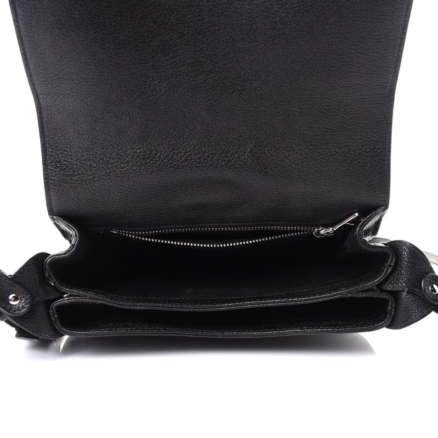 Goatskin Madras Flap Shoulder Bag Black