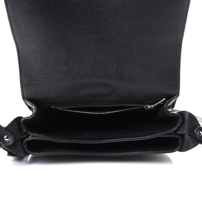 Miu Miu Goatskin Madras Flap Shoulder Bag Black 4 of 10