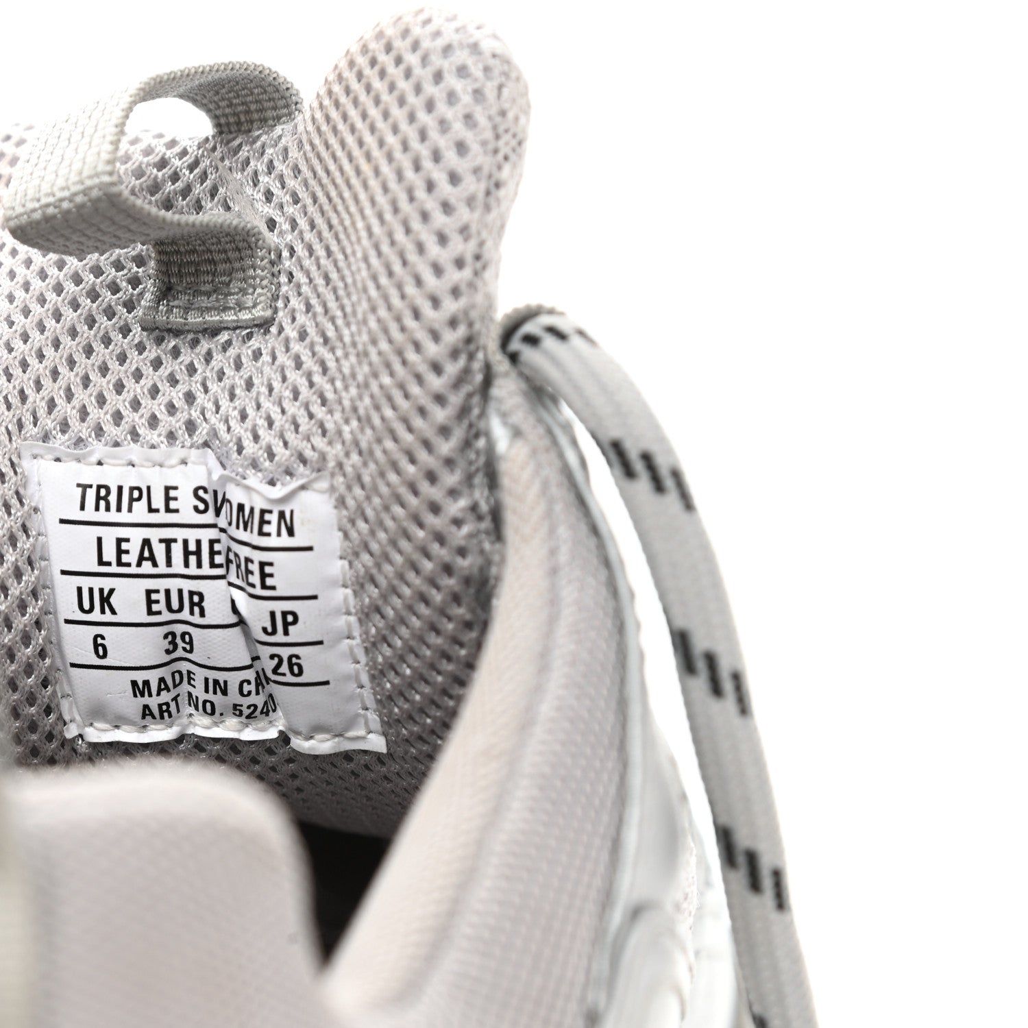 Balenciaga Metallic Fabric Mesh Womens Triple S Sneakers 39 Silver 8 of 11