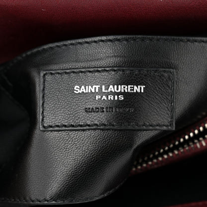 Saint Laurent Sheepskin Matelasse Chevron Medium College Bag Rouge Legion 6 of 10