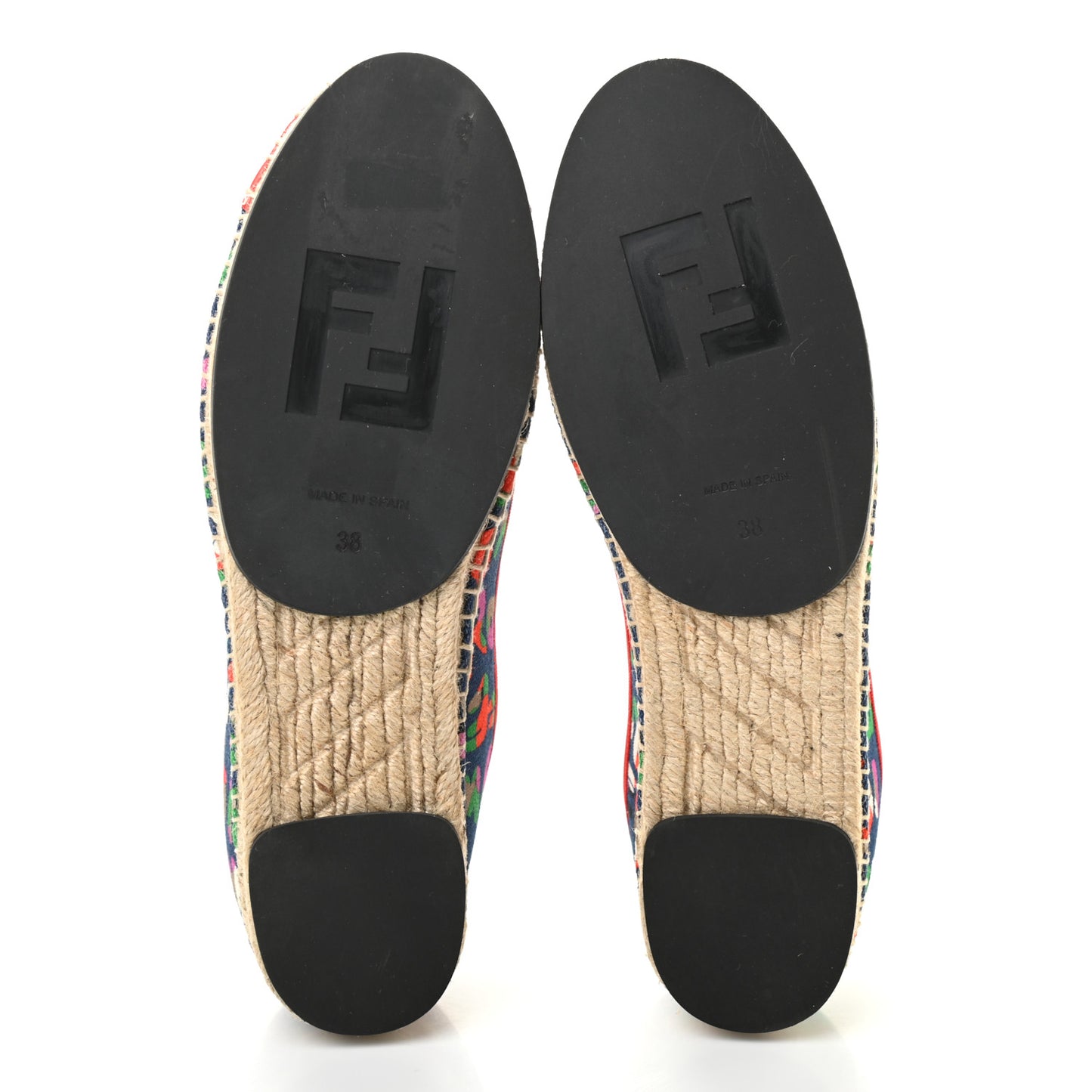 Canvas Fendi Roma Printed Espadrille 38 Multicolor